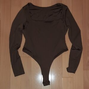 Brown Long Sleeve Bodysuit